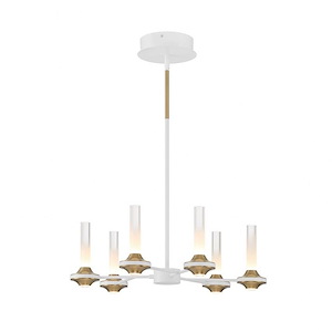 Torcia - 360W 12 LED Chandelier In Traditional Style-7.5 Inches Tall and 24.5 Inches Wide - 1299345