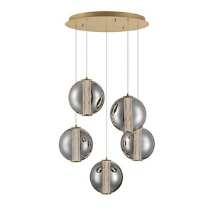 Atomo - 175W 5 LED Pendant In Contemporary Style-9.25 Inches Tall and 25.75 Inches Wide - 1299361