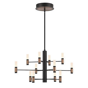 Albany - 54W 12 LED 3-Tier Chandelier In Industrial  Style-15.25 Inches Tall and 31.25 Inches Wide - 1299365