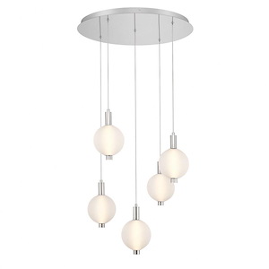 Palmas - 54.6W 5 LED Chandelier-10 Inches Tall and 24 Inches Wide - 1334974