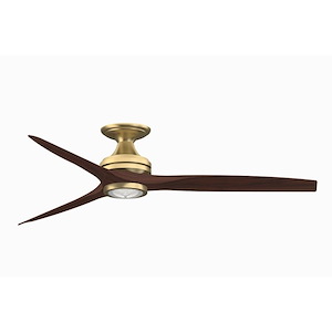 Spitfire - 3 Blade Flush Ceiling Fan with Light Kit-9.5 Inches Tall and 48 Inches Wide - 1303053