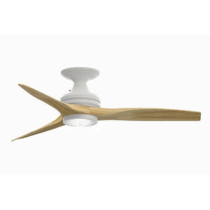 Spitfire - 3 Blade Flush Ceiling Fan with Light Kit-9.5 Inches Tall and 48 Inches Wide - 1303049