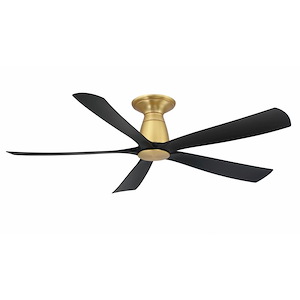 Kute - 5 Blade Flush Ceiling Fan-13.93 Inches Tall and 52 Inches Wide - 1278656