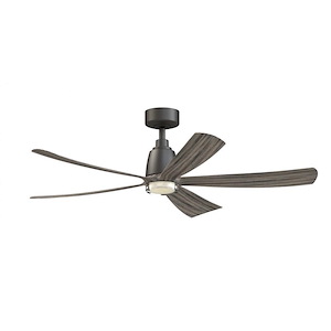 Kute - 5 Blade Ceiling Fan with DW Light Kit-13.8 Inch Tall and 52 Inch Wide - 1377009