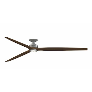 Spitfire - 3 Blade Flush Mount Ceiling Fan with Light Kit-21.08 Inches Tall and 96 Inches Wide - 1278689