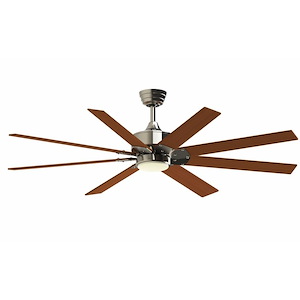 Levon Custom - 8 Blade Ceiling Fan with Light Kit-16.27 Inches Tall and 64 Inches Wide - 1278635