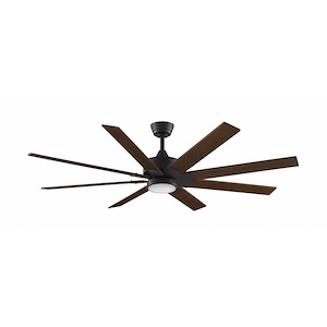 Levon Custom - 8 Blade Ceiling Fan with Light Kit-16.27 Inches Tall and 64 Inches Wide - 1278635