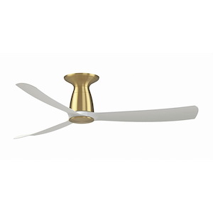 Kute - 3 Blade Flush Ceiling Fan-13.1 Inches Tall and 52 Inches Wide - 1278623