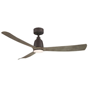 Kute - 3 Blade Ceiling Fan with DW Light Kit-13.8 Inch Tall and 52 Inch Wide - 1278639