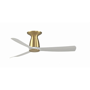 Kute - 3 Blade Flush Ceiling Fan-13.1 Inches Tall and 44 Inches Wide - 1278600