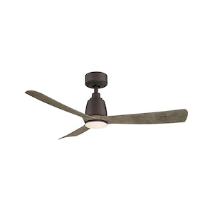Kute - 3 Blade Ceiling Fan with DW Light Kit-13.8 Inch Tall and 44 Inch Wide - 1278645