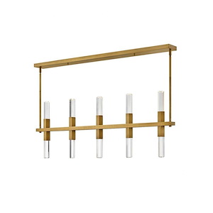 Cecily - 700W 10 LED Linear Chandelier In Modern Style-19.5 Inches Tall and 54 Inches Wide - 1309061