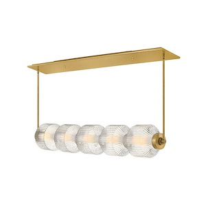 Reign - 140W 5 LED Linear Chandelier In Glam Style-8 Inches Tall and 46.75 Inches Wide - 1309092