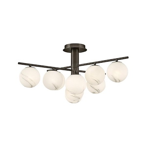 Selene - 63W 9 LED Large Semi-Flush Mount-13.5 Inch Tall and 30 Inch Wide - 1364853