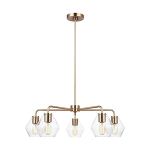 Sea Gull Lighting-Jett-5 Light Chandelier In Transitional Style-9.5 Inch Tall and 30 Inch Wide - 1161132