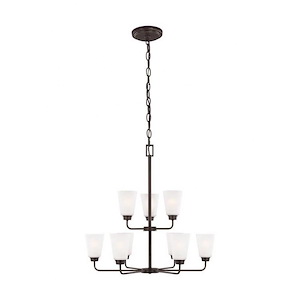 Sea Gull Lighting-Kerrville-75W Nine Light 2-Tier Chandelier - 594047