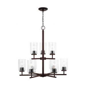 Sea Gull Lighting-Oslo-9 Light Chandelier In Contemporary Style-26.75 Inch Tall and 26 Inch Wide - 1159266