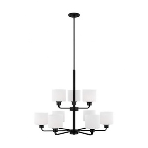 Sea Gull Lighting-Canfield-81W 9 LED Chandelier In Modern Style-26 Inch Tall and 31.38 Inch Wide - 1157175