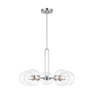 Codyn-5 Light Medium Chandelier In Modern Style-17.38 Inch Tall and 26 Inch Wide - 1286360