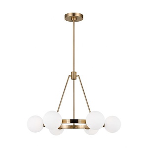 Clybourn-6 Light Chandelier In Modern Style-17.5 Inch Tall and 26 Inch Wide - 1286449