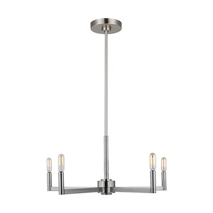 Fullton-5 Light Chandelier In Modern Style-10.5 Inch Tall and 24 Inch Wide - 1286268