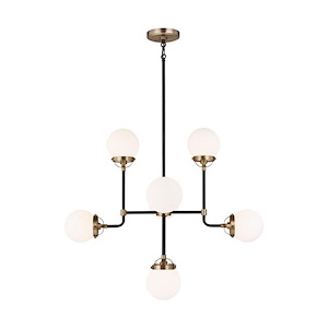 Cafe-8 Light Small Chandelier-32 Inch wide by 27 Inch high - 1286247