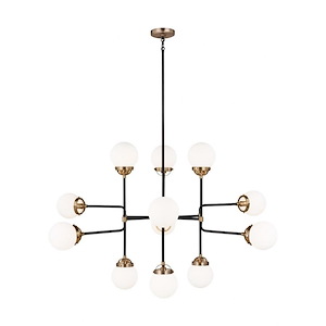 Cafe-12 Light Large Chandelier-47 Inch wide by 29 Inch high - 1286253