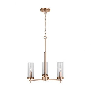 Zire-3 Light Chandelier In Modern Style-21.13 Inch Tall and 18 Inch Wide - 1286248