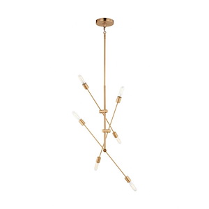 Axis-6 Light Large Chandelier In Modern Style-46 Inch Tall and 40 Inch Wide - 1286255