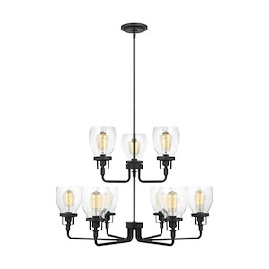 Belton - 9 Light Up Chandelier-22 Inches Tall and 32 Inches Wide - 1327799