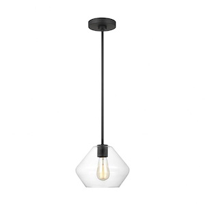 Sea Gull Lighting-Jett-1 Light Pendant In Transitional Style-8.25 Inch Tall and 10 Inch Wide - 1160770
