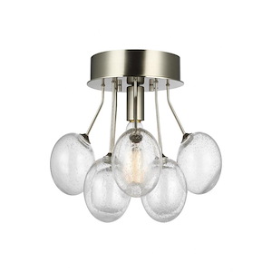 Bronzeville-1 Light Semi-Flush Mount in Modern Style-15 Inch wide by 10.13 Inch high - 1286387