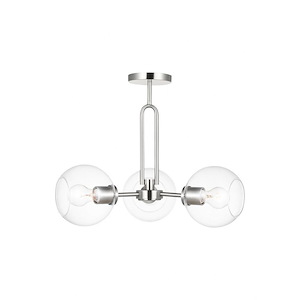 Codyn-3 Light Convertible Semi-Flush Mount In Modern Style-14 Inch Tall and 22 Inch Wide - 1286458