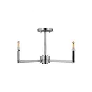 Fullton-3 Light Semi-Flush Mount In Modern Style-10.63 Inch Tall and 20 Inch Wide - 1286459