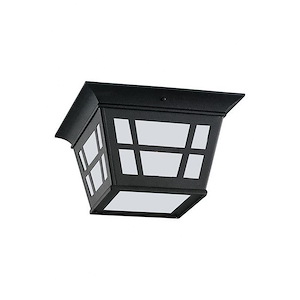 Sea Gull Lighting-Herrington-60W Two Light Outdoor Flush Mount in Transitional Style-10.75 Inch wide by 6.5 Inch high - 596786