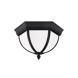 Sea Gull Lighting-Wynfield-60W Two Light Outdoor Flush Mount in Traditional Style-12.75 Inch wide by 7.5 Inch high - 594356