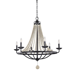 Feiss Lighting-Nori-Chandelier 6 Light Steel in Traditional Style-32.5 Inch Wide by 34.5 Inch High - 1286532
