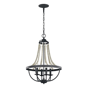 Feiss Lighting-Nori-Chandelier 4 Light Steel in Traditional Style-17.13 Inch Wide by 29 Inch High - 1286493