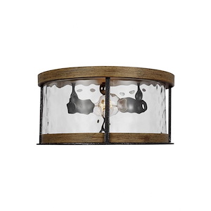 Feiss Lighting-Angelo-Two Light Flush Mount in Rustic Style-13.75 Inch Wide by 6.75 Inch High - 990102