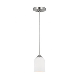 Emile - 1 Light Mini Pendant In Traditional Style-6.25 Inches Tall and 4 Inches Wide - 1326847