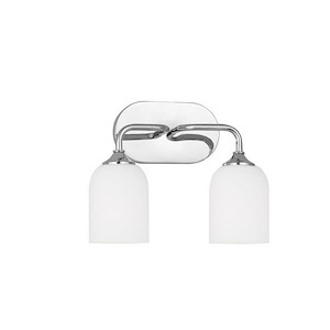 Emile - 2 Light Medium Bath Vanity In Traditional Style-9.5 Inches Tall and 13.25 Inches Wide - 1326931
