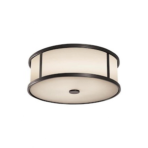Feiss Lighting-Dakota-Transitional 3 Light Outdoor Ceiling Fixture Stainless Steel in Transitional Style-14 Inch Wide by 4.88 Inch High - 1276759