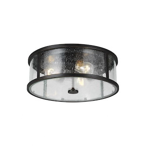 Feiss Lighting-Dakota-Three Light Flush Mount in Transitional Style-14 Inch Wide by 4.88 Inch High - 1276669