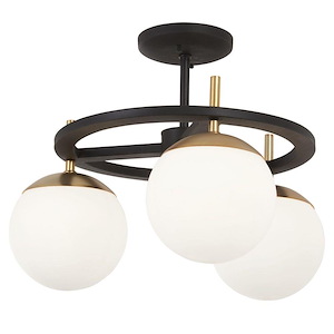 Alluria-Three Light Semi-Flush Mount-18 Inches Wide by 12.5 Inches Tall - 704725