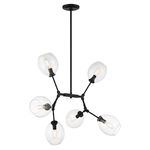 Nexpo - 6 Light Chandelier-13.25 Inches Tall and 34.38 Inches Wide - 1294657