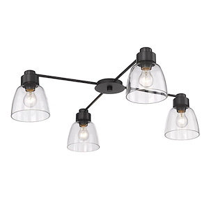 Remy - 4 Light Flush Mount-8.13 Inches Tall and 35.88 Inches Wide - 1263005