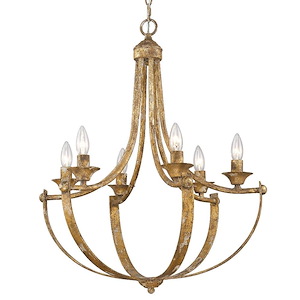 Victoria Chandelier 6 Light Steel - 1217814