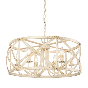 Alcott - 6 Light Chandelier in Eclectic style - 13.25 Inches high by 24.38 Inches wide - 1072563