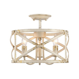 Alcott - 3 Light Semi-Flush Mount-11.13 Inch Tall and 13.5 Inch Wide - 1405671