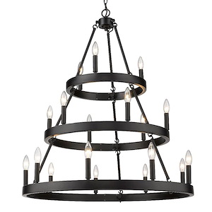 Alastair 3 Tier Chandelier 3 Light Steel - 1217675